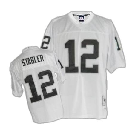 Ken Stabler Oakland Football Jersey - Oakland #12 Football Jersey(White)