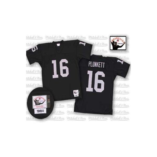 Jim Plunkett Oakland Football Jersey - Oakland #16 Football Jersey(Black Throwback)