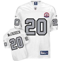 Darren McFadden Oakland Football Jersey - Oakland #20 Football Jersey(White Silver Number 50th)