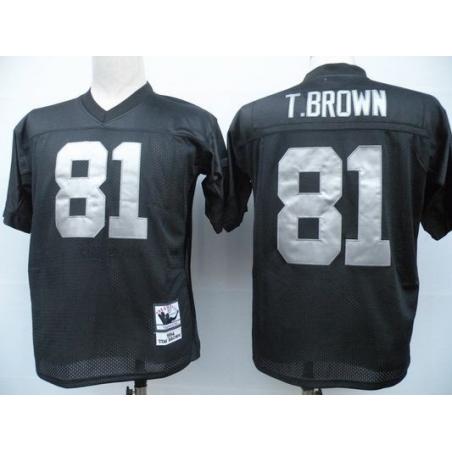 T Brown Oakland Football Jersey - Oakland #81 Football Jersey(Black)