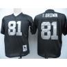 T Brown Oakland Football Jersey - Oakland #81 Football Jersey(Black)