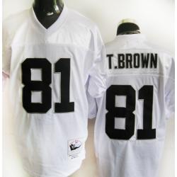 T Brown Oakland Football Jersey - Oakland #81 Football Jersey(White)