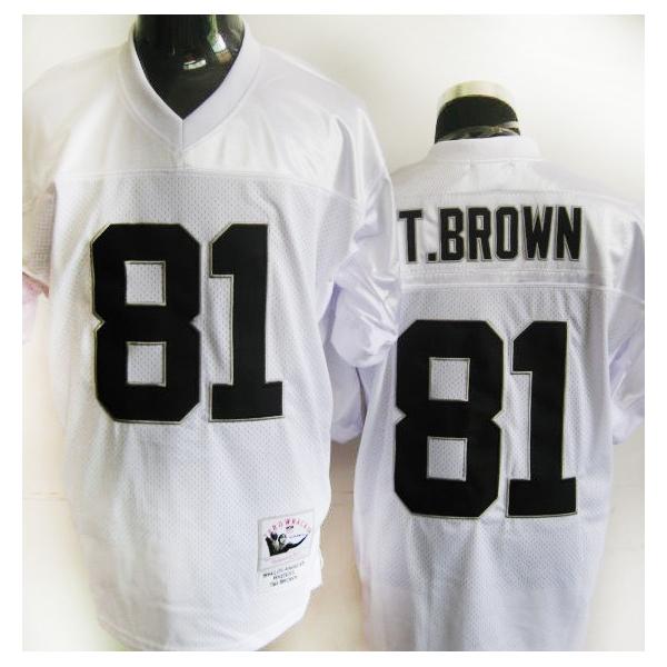 T Brown Oakland Football Jersey - Oakland #81 Football Jersey(White)