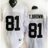 T Brown Oakland Football Jersey - Oakland #81 Football Jersey(White)