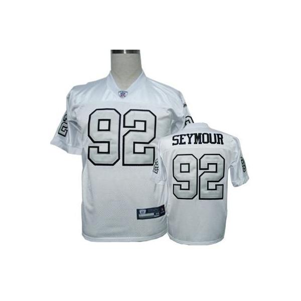 Richard Seymour Oakland Football Jersey - Oakland #92 Football Jersey(White Silver Number)