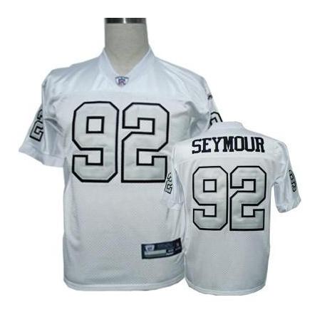 Richard Seymour Oakland Football Jersey - Oakland #92 Football Jersey(White Silver Number)