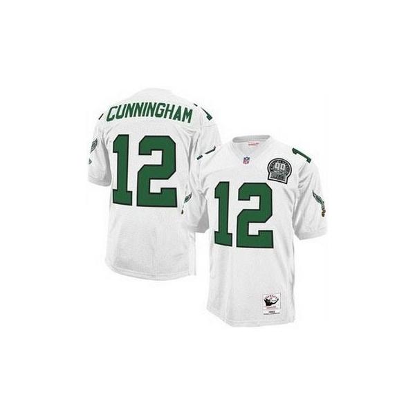 Randall Cunningham Philadelphia Football Jersey - Philadelphia #12 Football Jersey(White Throwback)