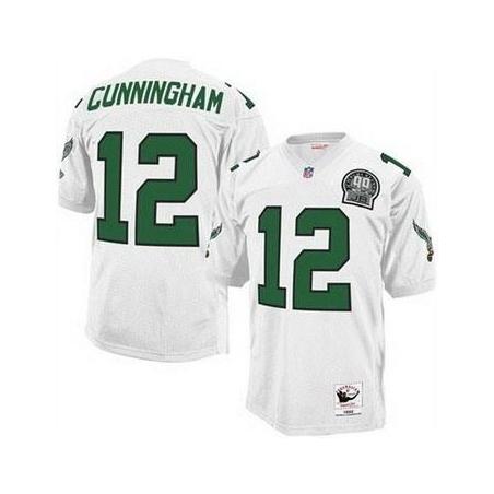 Randall Cunningham Philadelphia Football Jersey - Philadelphia #12 Football Jersey(White Throwback)