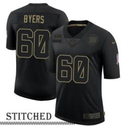 NY Giants #60 Ken Byers Black Salute to Service Jersey