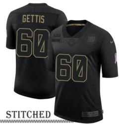 NY Giants #60 Adam Gettis Black Salute to Service Jersey