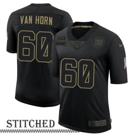 NY Giants #60 Doug Van Horn Black Salute to Service Jersey