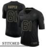 NY Giants #61 Charlie Harper Black Salute to Service Jersey