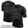 NY Giants #62 Stan West Black Salute to Service Jersey