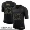 NY Giants #63 Paul Davis Black Salute to Service Jersey