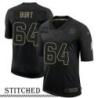 NY Giants #64 Jim Burt Black Salute to Service Jersey