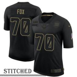 NY Giants #70 Sam Fox Black Salute to Service Jersey