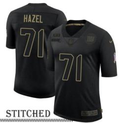 NY Giants #71 Paul Hazel Black Salute to Service Jersey