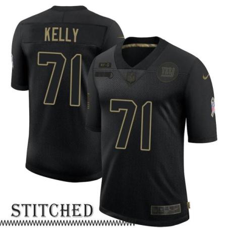 NY Giants #71 Ellison Kelly Black Salute to Service Jersey