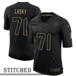 NY Giants #71 Frank Lasky Black Salute to Service Jersey