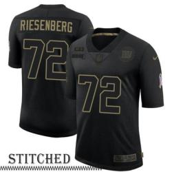 NY Giants #72 Doug Riesenberg Black Salute to Service Jersey