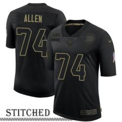 NY Giants #74 Ian Allen Black Salute to Service Jersey