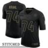 NY Giants #74 Jim Krahl Black Salute to Service Jersey