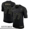 NY Giants #77 Dennis Borcky Black Salute to Service Jersey