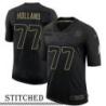 NY Giants #77 Vern Holland Black Salute to Service Jersey