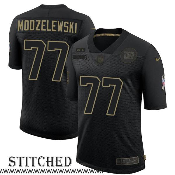 NY Giants #77 Dick Modzelewski Black Salute to Service Jersey