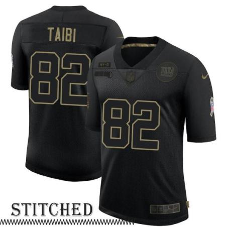 NY Giants #82 Joe Taibi Black Salute to Service Jersey