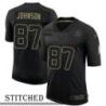 NY Giants #87 Marcus Johnson Black Salute to Service Jersey