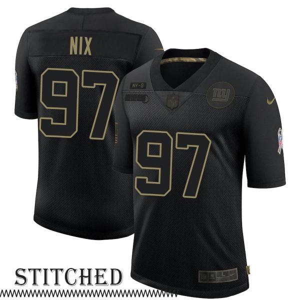 NY Giants #97 Louis Nix Black Salute to Service Jersey