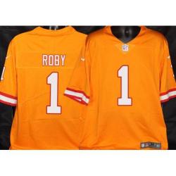 Buccaneers #1 Reggie Roby Orange Football Jersey Stitched