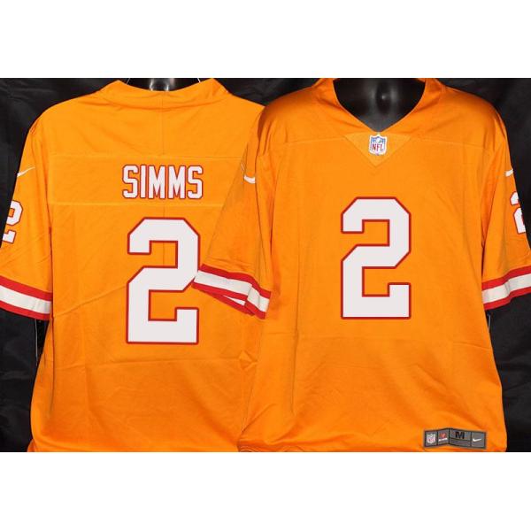 Buccaneers #2 Chris Simms Orange Football Jersey Stitched