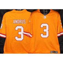 Buccaneers #3 Shane Andrus Orange Football Jersey Stitched