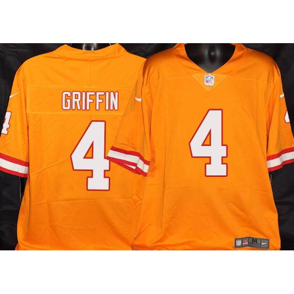 Buccaneers #4 Ryan Griffin Orange Football Jersey Stitched