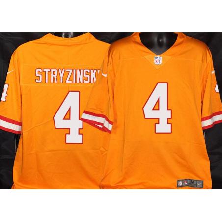 Buccaneers #4 Dan Stryzinski Orange Football Jersey Stitched