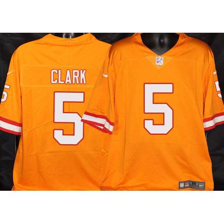 Buccaneers #5 Brian Clark Orange Football Jersey Stitched