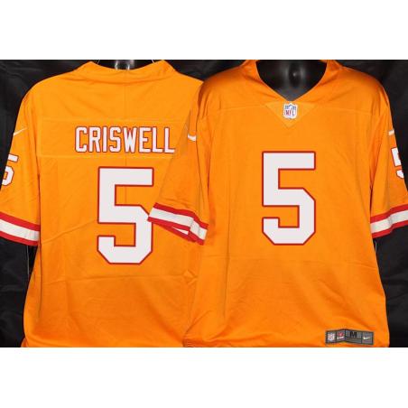 Buccaneers #5 Ray Criswell Orange Football Jersey Stitched