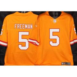 Buccaneers #5 Josh Freeman Orange Football Jersey Stitched