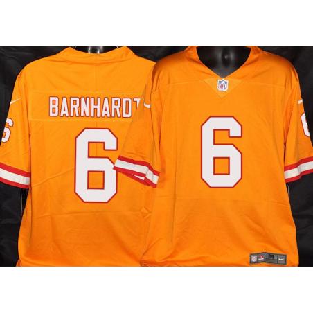 Buccaneers #6 Tommy Barnhardt Orange Football Jersey Stitched