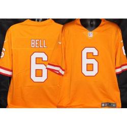 Buccaneers #6 Le'Veon Bell Orange Football Jersey Stitched