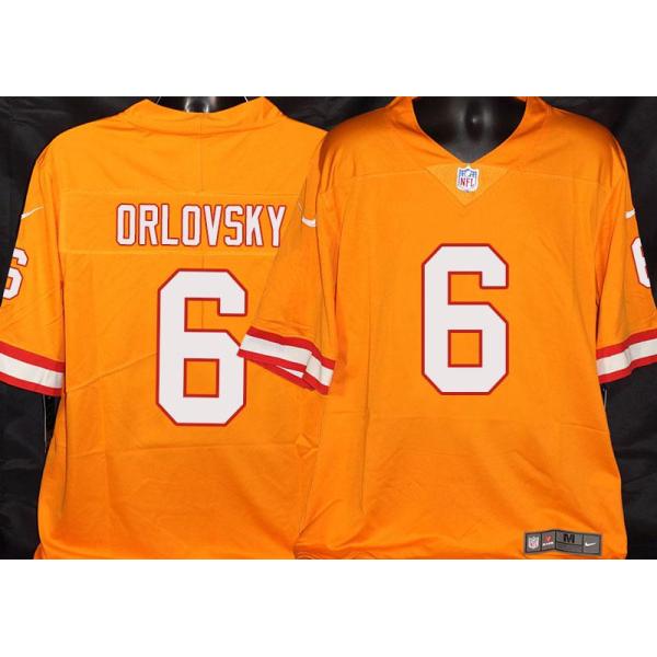 Buccaneers #6 Dan Orlovsky Orange Football Jersey Stitched