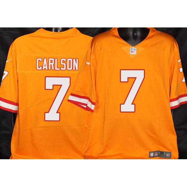 Buccaneers #7 Jeff Carlson Orange Football Jersey Stitched