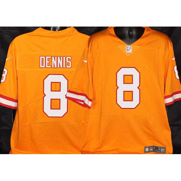 Buccaneers #8 SirVocea Dennis Orange Football Jersey Stitched