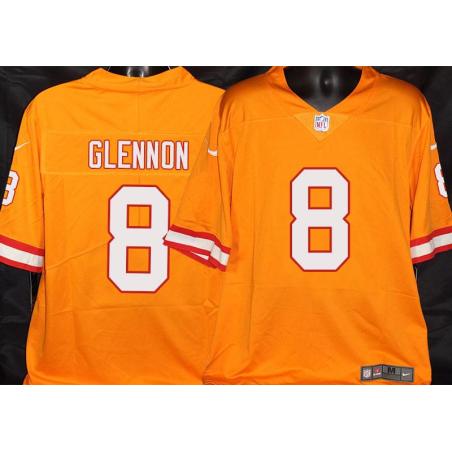 Buccaneers #8 Mike Glennon Orange Football Jersey Stitched