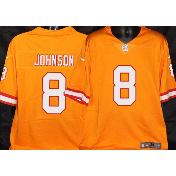 Buccaneers #8 Dirk Johnson Orange Football Jersey Stitched