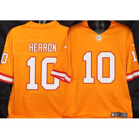 Buccaneers #10 Robert Herron Orange Football Jersey Stitched