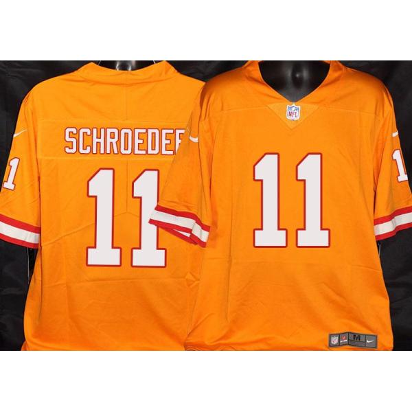 Buccaneers #11 Bill Schroeder Orange Football Jersey Stitched