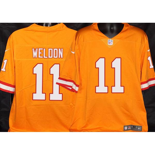 Buccaneers #11 Casey Weldon Orange Football Jersey Stitched